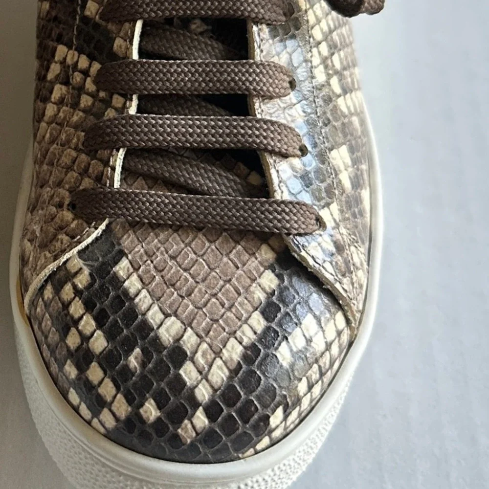 To Boot New York Adam Derrick Python Leather Sneakers Kelly Africa  Women Size 8